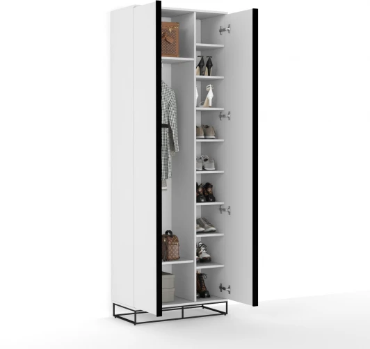 401055112h Шкаф двухстворчатый с зеркалом City белый/40см R-Home арт.401055112h