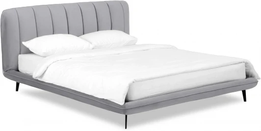 583407 Кровать Amsterdam 1800 ОГОГО (арт.583407), (Велюр/Серый)