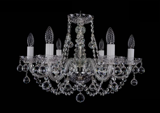 1406/6/195/Ni/Balls Подвесная люстра Bohemia 1406 1406/6/195/Ni/Balls