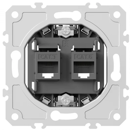 DB14600 Механизм розетки Ethernet RJ-45 + телефонная RJ-11 Donel DB DB14600
