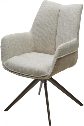 626M05487 Стул M-City PONTUS 360 град. поворот. KN01-05 Бежевый/ BZ1046-11 Бежевый/ Шоколадное золото