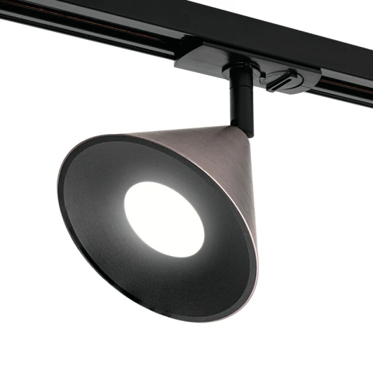 WTL-GU10/08CH Трековый светильник однофазный Wolta WTL-GU10/08CH под лампу GU10 Черный / Серый BELLO