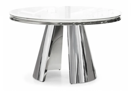 15306 Стеклянный стол Woodville Bloss белый 15306