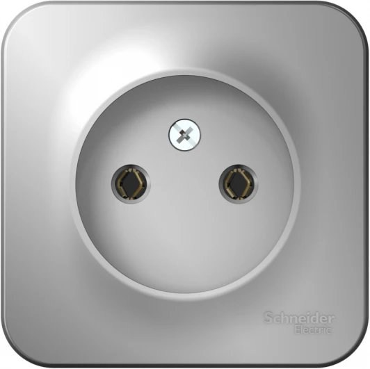 BLNRA000103 Розетка накладная без заземления (алюминий) Systeme Electric Blanca BLNRA000103