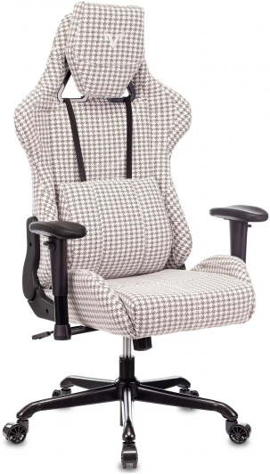 VIKING LOFT G Кресло игровое Zombie VIKING LOFT серый Morris-1 гусин.лапка с подголов. крестовина металл