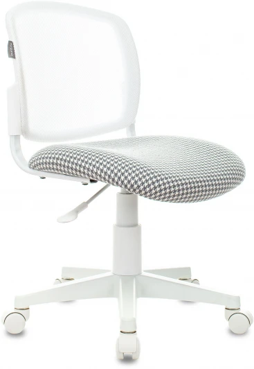 CH-W296NX/GF-LT Кресло детское CH-W296NX белый TW-15 гусин.лапка Morris-1 сетка/ткань крестов. пластик Бюрократ CH CH-W296NX/GF-LT