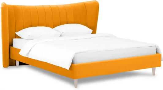 574770 Кровать Queen II Agata L ОГОГО (арт.574770), (Ткань/Желтый)