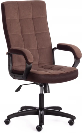 19463 Компьютерное кресло игровое Tetchair TRENDY (Флок,Ткань/Коричневый)