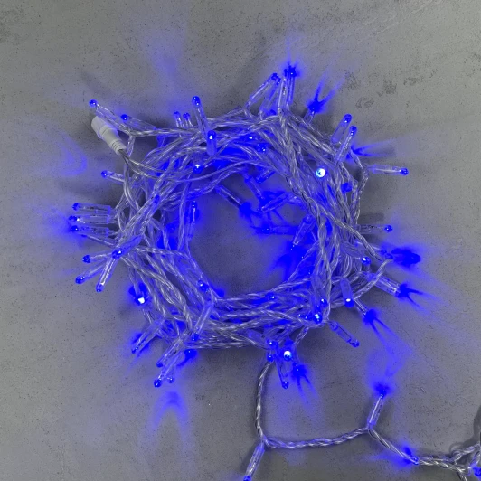 PST100CAP-10-2B Гирлянда Нить с колпачком 10м синяя 220В, 100 LED, провод прозрачный ПВХ, IP65 Laitcom PST100CAP-10-2B