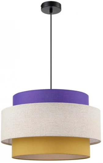 8281/4 Подвесной светильник Lumion Palermo 8281/4 черный/фиолетовый/бежевый/желтый, металл/текстиль E14 4*40W 220V (на проводе, круглые)