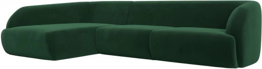 122188L Диван угловой Лига-041 левый угол (Зеленый/Велюр) Лига Диванов арт.122188L