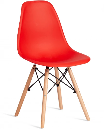 24427 Стул CINDY (EAMES) (mod. 1801) / 2 шт. в упаковке Tetchair (Дерево бук,Металл,Пластик/Красный) арт.24427