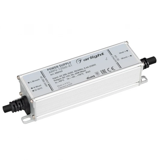 050769 Блок питания ARPV-12060-A1 (12V, 5.0A, 60W) (Arlight, IP67 Металл) 050769