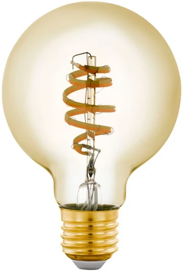 12579 Лампочка светодиодная филаментная диммируемая желтый шар E27 5,5W Eglo Lm_led_e27 12579