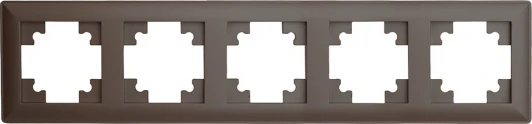 39821 Рамка на 5 постов (коричневый) Stekker Катрин 39821