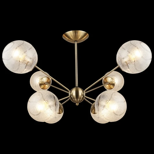 04164-0.3-08 Потолочная люстра на штанге Reluce 04164-0.3-08 (220V, шар, молекулы)