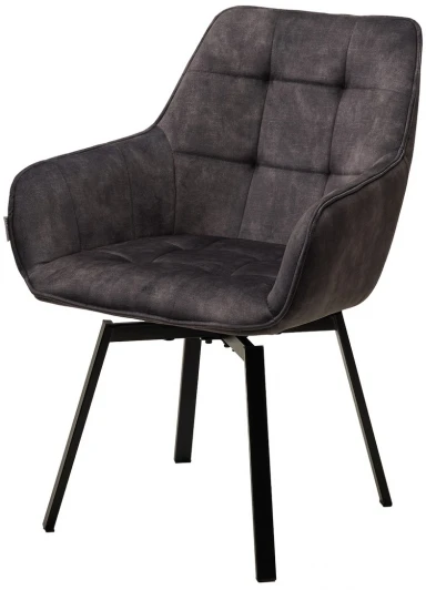 629M05009 Стул MAVERICK VT5001-3 античный серый, велюр без "пальчиковый"/ черный, поворот.360 град. M-City 629M05009