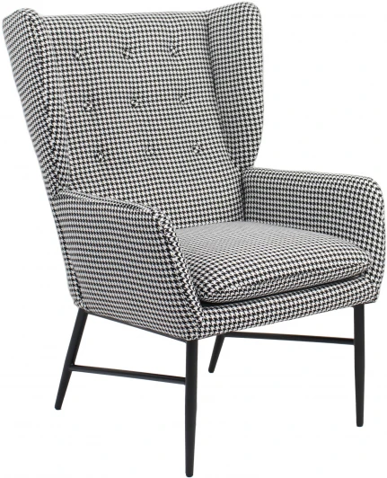 УТ000037092 Кресло Stool Group Мэйден гусиная лапка черно-белый УТ000037092