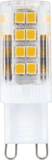 25769 Лампочка светодиодная кукуруза прозрачная колба G9 5 Вт 2700K теплое белое свечение Feron 25769