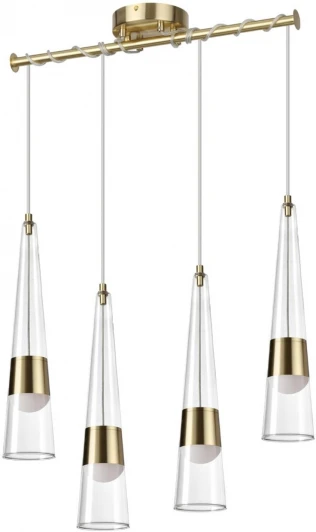 5043/42L Подвесной светильник Odeon Light Lump 5043/42L глянц.золото/прозрачный/металл/стекло LED 42W 3000K 4167Лм (220V, на проводе)