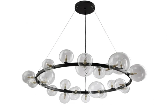 AGATA SP24 BLACK/TRANSPARENTE Подвесная люстра Crystal Lux Agata SP24 BLACK/TRANSPARENTE