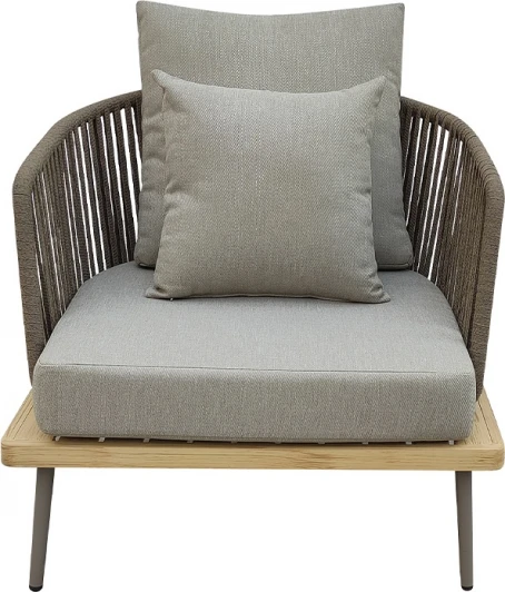129KN-03041 Кресло "BAYLEY" уличное серое 82*84*75см Garda Decor арт.129KN-03041