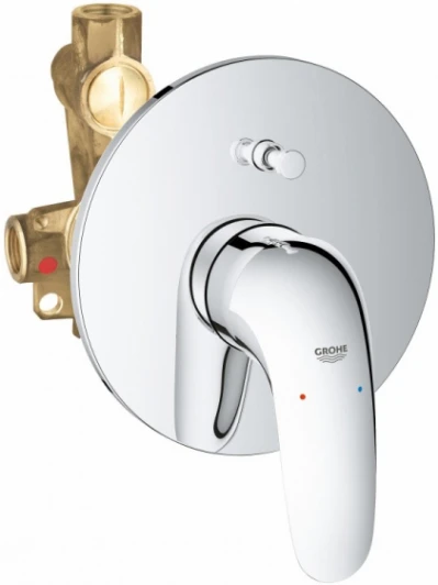 23730003 Смеситель Grohe Eurostyle 23730003 С ВНУТРЕННЕЙ ЧАСТЬЮ, для ваны с душем