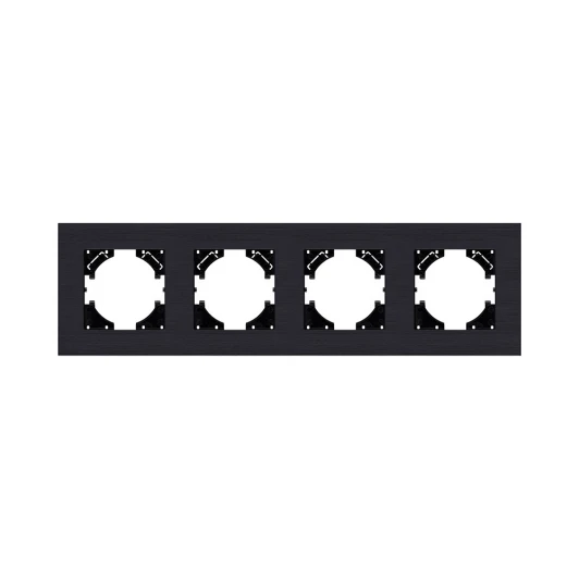 RA4BK Рамка 4-постовая черный Kollinger Reflex AL RA4BK