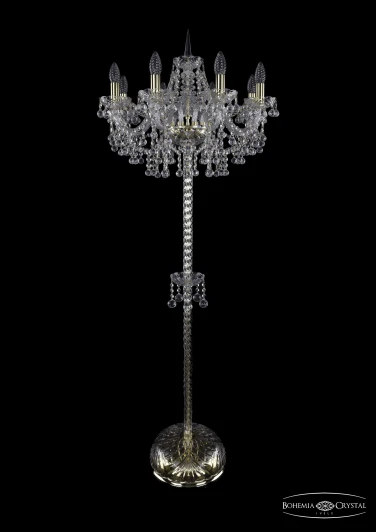 1409T2/8/195-160 G Торшер Bohemia 1409 1409T2/8/195-160/G (220V, хрусталь, подвески, подсвечник, под старину)
