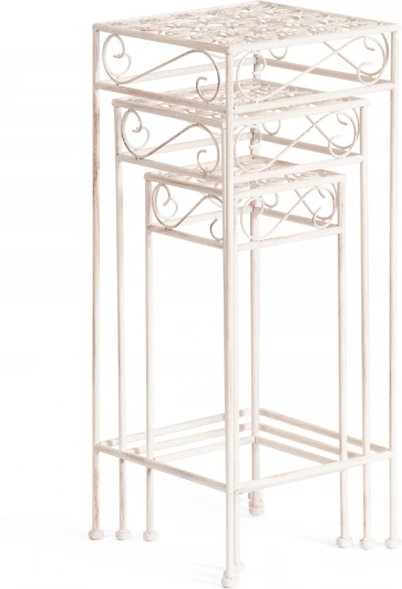 21140 Столики Secret de Maison BEAUTY набор из 3-х штук ( mod. PL08-9993 ) (Металл /Белый)