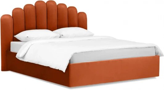 517602 Кровать Queen Sharlotta 1600 Lux ОГОГО (арт.517602), (Ткань/Оранжевый)