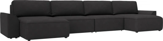 128361 Диван п-образный Лига-048 НПБ лонг Лига Диванов (Замша) арт.128361