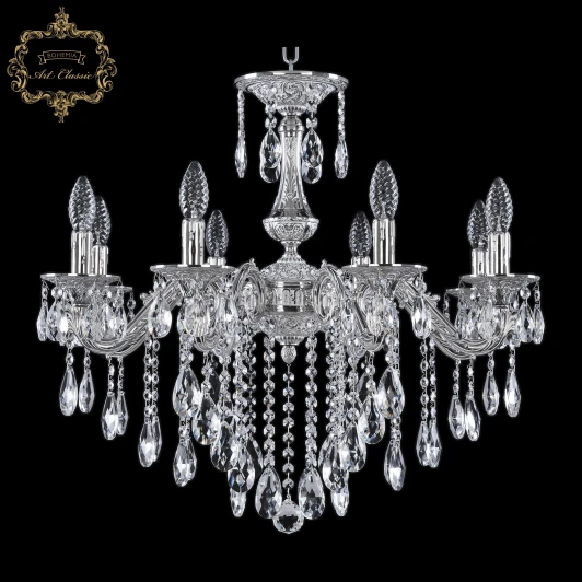 31.1102.8.210.B.NW Подвесная люстра с хрустальными подвесками Art Classic 31.11 31.1102.8.210.B.NW