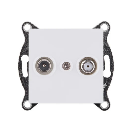 REA-035WM Розетка двойная TV (мама) + спутниковая SAT белый матовый Kollinger REA-035WM для Aspekt, Eleganz, Reflex