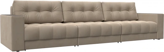 128421 Диван прямой с декором Лига-049 НПБ Лонг Лига Диванов (Велюр) арт.128421