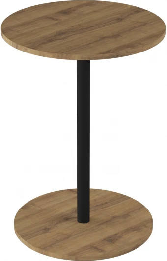 008951 Стол журнальный Кат дуб вотан/черный Mebelik арт.008951