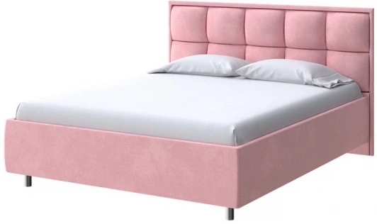 2019046 PROxSON Кровать Chessy без основания (Ткань: Велюр Casa Жемчужно-розовый) 200x200