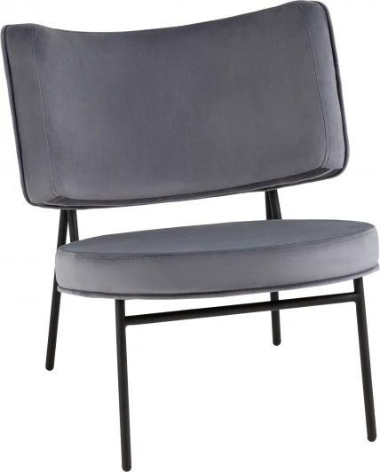 УТ000039114 Кресло District Lounge велюр серый Stool Group (арт.УТ000039114)