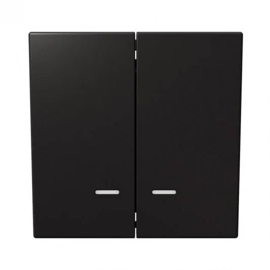 FD3023NNI Выключатель двухклавишный с подсветкой (никель) Jasmart FD FD3023NNI