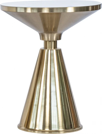 FR 1042 Кофейный столик Atlant диам.45см x 54см, золотой, металл, керамика Bradexhome арт.FR 1042