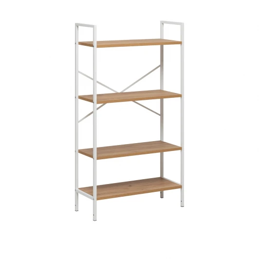 4687207095556 Стеллаж Leset Стилвуд 24 широкий, 4 полки 4687207095556 Металл, Белый