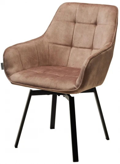 629M05008 Стул MAVERICK VT5001-2 античный бежевый, велюр без "пальчиковый"/ черный, поворот.360 град. M-City 629M05008