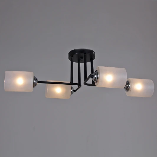 70187-0.3-04 BK+CR Потолочная люстра на штанге Reluce 70187-0.3-04 BK+CR (220V)