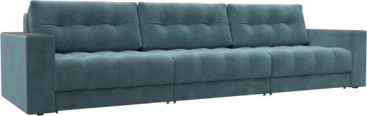 128422 Диван прямой с декором Лига-049 НПБ Лонг Лига Диванов (Велюр) арт.128422