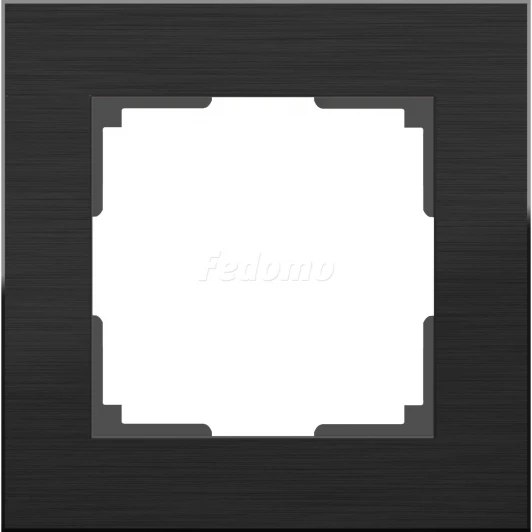 WL11-Frame-01 Рамка на 1 пост Werkel Aluminium, черный алюминий