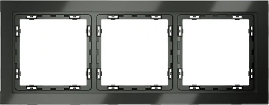 VLS110306 Рамка на 3 поста (титан, стекло) Voltum S70 VLS110306