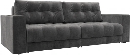 128406 Диван прямой с декором Лига-049 НПБ Лига Диванов (Велюр) арт.128406