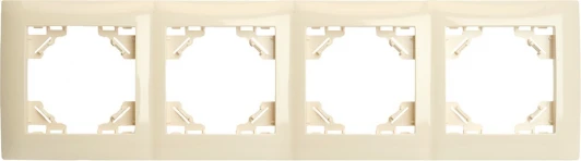 49669 Рамка на 4 поста (слоновая кость) Stekker Эрна Элегант 49669