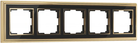 WL17-Frame-05 Рамка на 5 постов (золото/черный) Werkel WL17-Frame-05 (a037676)