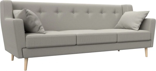 122449 Диван кухонный прямой Брайтон 3 (Бежевый/Рогожка) Лига Диванов арт.122449